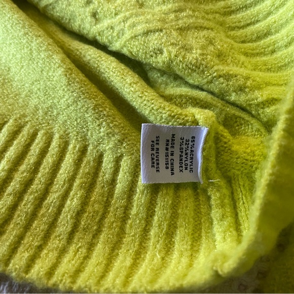 NWT 525 America Rhia Lime Cable Knit Sweater - Picture 6 of 6
